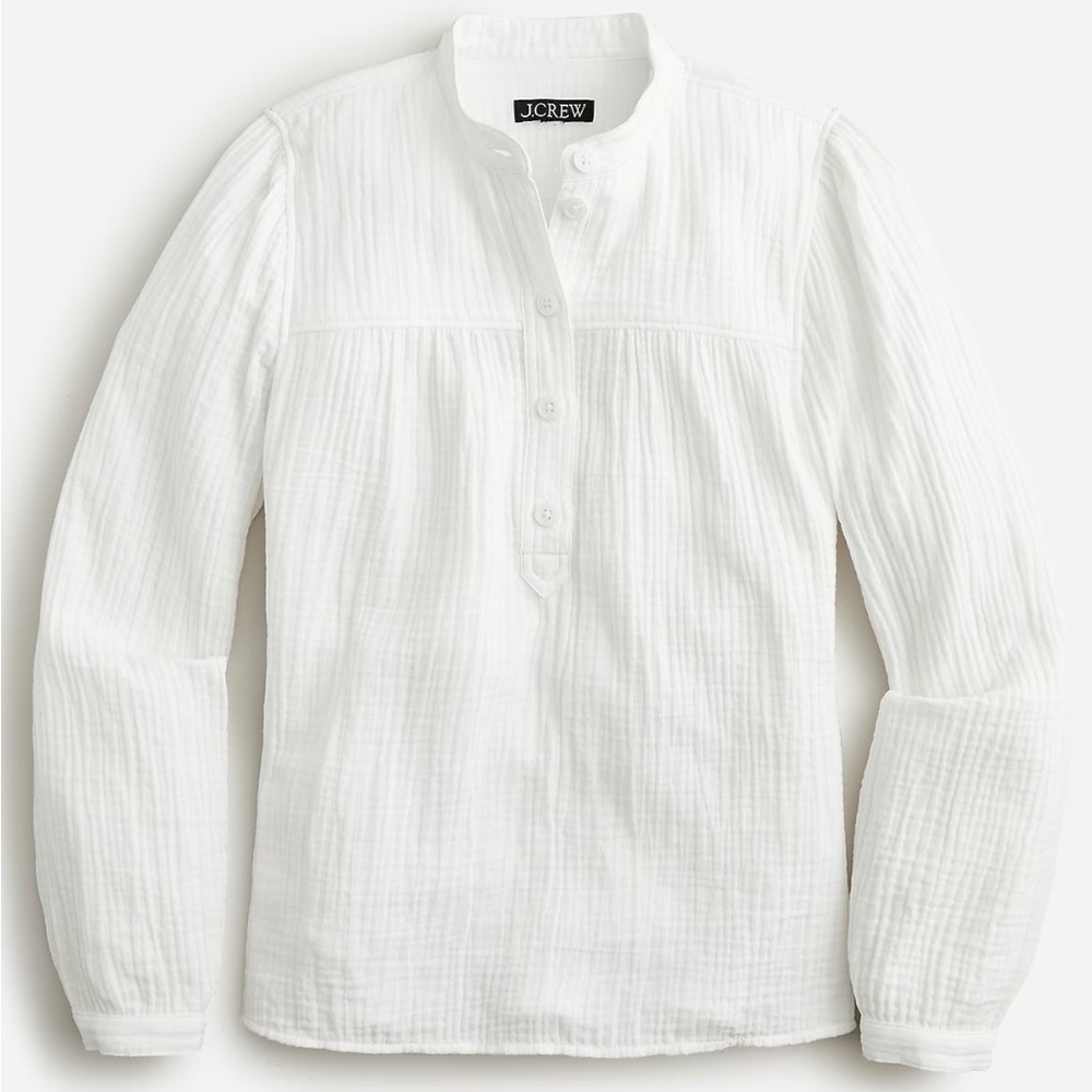 J. Crew White Fresco top